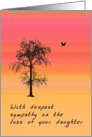 Death of Daughter, Deepest Sympathy card