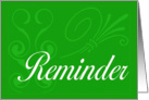 Business Reminder BCG card
