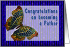 Congrats New Father Cloisonne Butterfly card