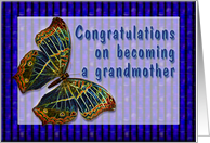 Congrats New Grandmother Cloisonne Butterfly card