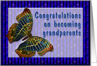 Congrats New Grandparents Cloisonne Butterfly card