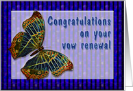 Congrats On Vow Renewal Enamel Butterfly card