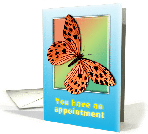 Appointment Reminder Butterfly card (372325)