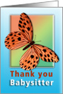 Thank you Babysitter card