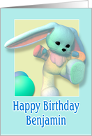 Benjamin, Happy Birthday Bunny card