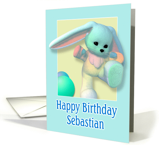 Sebastian, Happy Birthday Bunny card (377212)