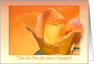 Thank you for Your Support card