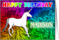 Madison Birthday, Unicorn Dreams card