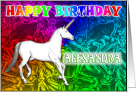 Alexandra Birthday, Unicorn Dreams card