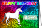 Alyssa Birthday, Unicorn Dreams card
