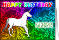 Megan Birthday, Unicorn Dreams card