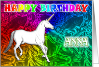 Anna Birthday, Unicorn Dreams card