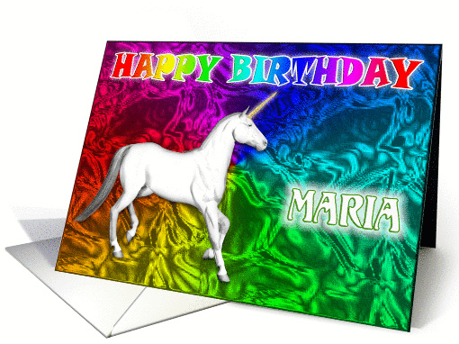 Maria Birthday, Unicorn Dreams card (378766)