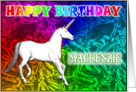 Mackenzie Birthday, Unicorn Dreams card