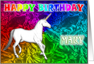 Mary Birthday, Unicorn Dreams card