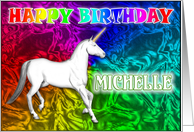 Michelle Birthday, Unicorn Dreams card