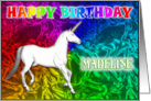 Madeline Birthday, Unicorn Dreams card