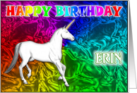 Erin Birthday, Unicorn Dreams card