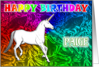 Paige Birthday, Unicorn Dreams card