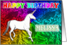 Melissa Birthday, Unicorn Dreams card