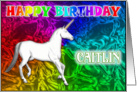 Caitlin Birthday, Unicorn Dreams card