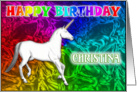Christina Birthday, Unicorn Dreams card