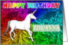 Breanna Birthday, Unicorn Dreams card
