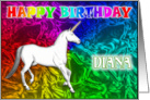 Diana Birthday, Unicorn Dreams card