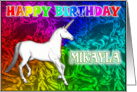 Mikayla Birthday, Unicorn Dreams card