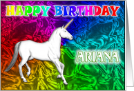 Ariana Birthday, Unicorn Dreams card