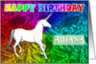 Ariana Birthday, Unicorn Dreams card