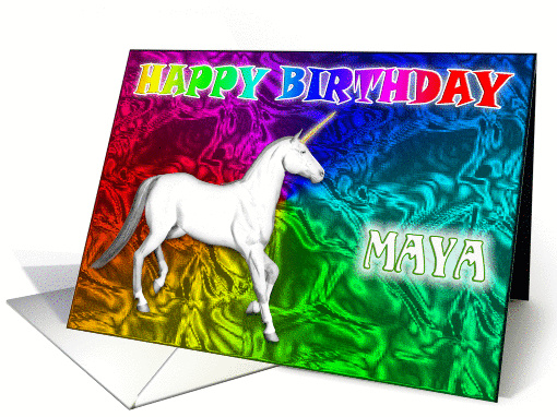 Maya Birthday, Unicorn Dreams card (378949)