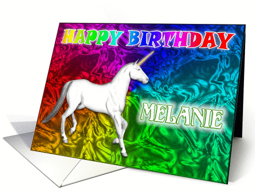 Melanie Birthday, Unicorn Dreams card (378951)