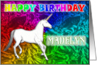 Madelyn Birthday, Unicorn Dreams card