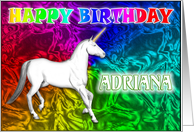 Adriana Birthday, Unicorn Dreams card