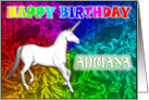 Adriana Birthday, Unicorn Dreams card