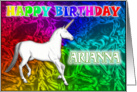 Arianna Birthday, Unicorn Dreams card