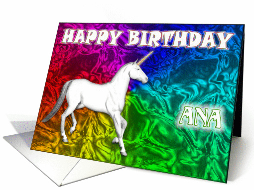 Ana Birthday, Unicorn Dreams card (379163)