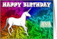 Ana Birthday, Unicorn Dreams card