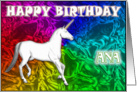 Ana Birthday, Unicorn Dreams card