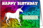 Kristen Birthday, Unicorn Dreams card