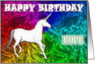 Hope Birthday, Unicorn Dreams card