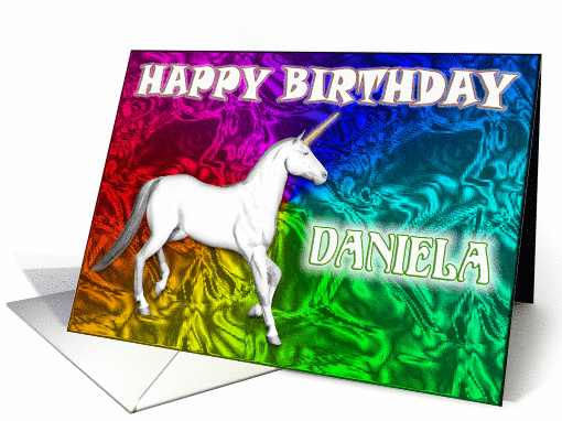 Daniela Birthday, Unicorn Dreams card (379229)