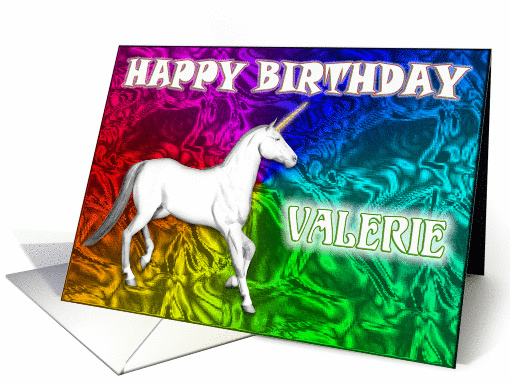 Valerie Birthday, Unicorn Dreams card (379307)
