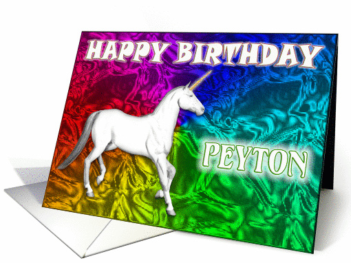 Peyton Birthday, Unicorn Dreams card (379310)