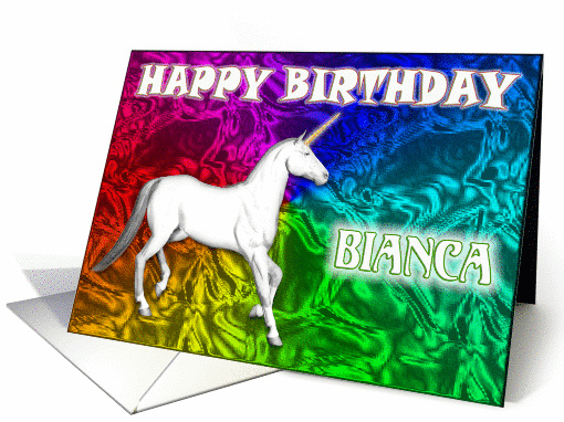 Bianca Birthday, Unicorn Dreams card (379314)