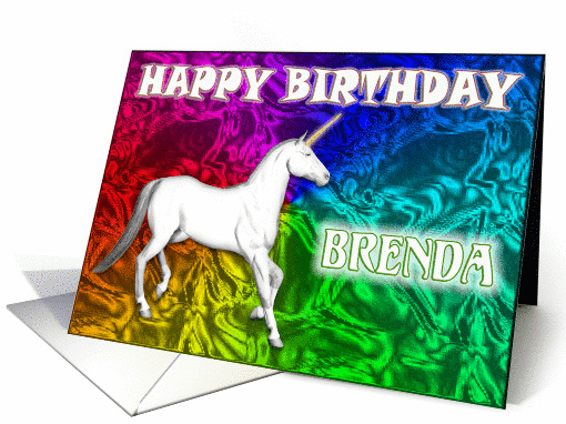 Brenda Birthday, Unicorn Dreams card (379318)