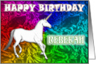 Rebekah Birthday, Unicorn Dreams card
