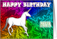 Mya Birthday, Unicorn Dreams card