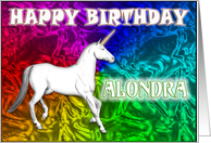 Alondra Birthday, Unicorn Dreams card